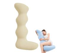 GodbTG S-Shaped Body Pillow for Side Sleepers (100 x 28 x 15 cm,Yellow 1)