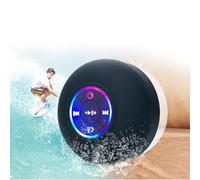 GodbTG Shower Speaker Bluetooth Waterproof, Bathroom Waterproof Wireless Bluetooth Speakers with LED Light, Mini Bluetooth Shower Speaker, Shower Speaker for Bathroom (Black)