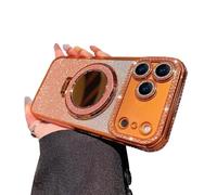 GodbTG Sparkling Diamond Women's Phone Case with Mirror & Stand for iPhone 12/13/14/15/16/17 Pro MAX,17Air (12 Pro MAX,#6)