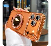 GodbTG Sparkling Diamond Women's Phone Case with Mirror & Stand for iPhone 12/13/14/15/16/17 Pro MAX,17Air (13 Pro MAX,#7)