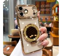 GodbTG Sparkling Diamond Women's Phone Case with Mirror & Stand for iPhone 12/13/14/15/16/17 Pro MAX,17Air (15 Pro MAX,#10)