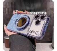 GodbTG Sparkling Diamond Women's Phone Case with Mirror & Stand for iPhone 12/13/14/15/16/17 Pro MAX,17Air (13 Pro,#8)