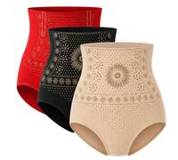 GodbTG Women’s High Waist Shapewear Shorts, Tummy Control Butt Lifting Compression Panties, Seamless Body Shaper (3 PCS,M)