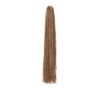Goddess Boho Box Trenzas largas Pelos de ganchillo, Extensiones de cabello trenzado sintético de 24 pulgadas for mujeres negras(Dark Blonde)