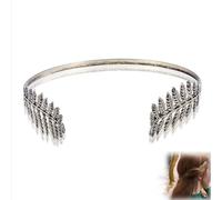 goddess headband back of head, Worn Leaf Metal, Goddess Wedding Hair Accessory, back worn headband (Copper)