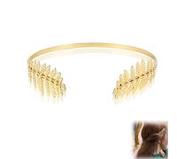 goddess headband back of head, Worn Leaf Metal, Goddess Wedding Hair Accessory, back worn headband (Gold)