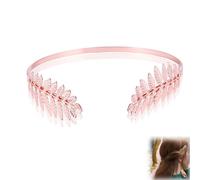 goddess headband back of head, Worn Leaf Metal, Goddess Wedding Hair Accessory, back worn headband (Pink)