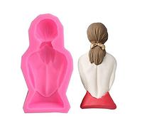 Goddess of Back Girl - Moldes de silicona para pasteles, fondant, galletas, jabón, azúcar, pudín, chocolate, caramelos duros, postres, decoración de velas