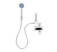 Goddlgjik 3000W ducha grifo eléctrico LCD calentador de agua instantáneo | Rotación de 360 grados, IPX4, rango de 30 - 60 °C, para cocina, jardín, baño, caravana, camping, hogar