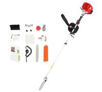 Goddlgjik Cortasetos de gasolina de 43 cc, 2 tiempos, con barra telescópica | 1,7 CV, longitud de la barra ajustable de 2,4 a 3,5 m, para árboles, ramas y zonas verdes en jardín, parque o patio