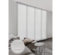 GoDear Design Biombo Divisor de habitación de 116 a 218 cm de Ancho x hasta 243 cm de Alto, Extensible, 4 Paneles, rieles deslizantes, Pantallas de privacidad, separadores de Habitaciones, Cortinas