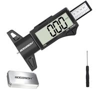 GODESON Medidor profundidad neumaticos Digital, Rango 0-25,4mm/1 pulgadas, IP54 Impermeable Medidor de profundidad con Pantalla LCD Grande, para Coche, Moto y Vans