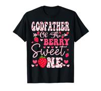 GodFather Of The Berry Sweet One Strawberry 1er Cumpleaños Camiseta