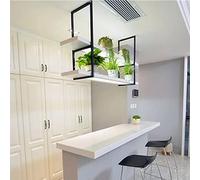 GODFSAHG Estante para Vino Estante de Techo Retro Madera Maciza Hierro Forjado Restaurante Estante Frontal Estante Estante Estante de Almacenamiento Percha, para Almacenamiento Botella de c