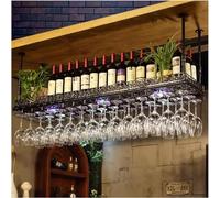 GODFSAHG Estante para Vino, estantes para Vino de Techo, Soporte para Copa de Vino Colgante, Soporte para Botella de Vino Vintage, Soporte para Vino rústico montado en la Pared