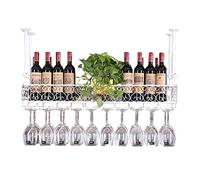 GODFSAHG Estantes para Vino de Estilo nórdico, Soporte para Botellas, exhibición de Copas, estantes de Almacenamiento de Hierro metálico, decoración, estantes de Techo de Cristal de champán