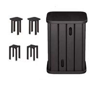 GODFSAHG Juego de 4 taburetes apilables, Mesa de Centro de Madera Maciza, Mesa Auxiliar para sofá Cama, Taburete Combinado apilable, Mesa Auxiliar pequeña de Madera para Cocina, Comedor, do