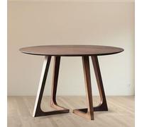 GODFSAHG Mesa de Comedor Redonda de Madera Maciza, Estilo Minimalista de Nogal, Moderna de Mediados de Siglo, para 2-4 Personas, Cocina, Mesa de Centro pequeña para Ocio, Mesa de Pedestal r