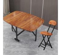 GODFSAHG Mesas Plegables de Cocina, Juego de Comedor Plegable, Ahorra Espacio, con 4 sillas y Ruedas universales de 360°, Mesa abatible móvil (Color: C, tamaño: 100 x 60 cm)