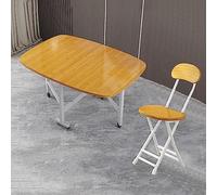 GODFSAHG Mesas Plegables de Cocina, Juego de Comedor Plegable Butterfly, 4 mesas de Comedor Plegables Que ahorran Espacio con 4 sillas y Ruedas universales de 360°, Mesa abatible móvil (una