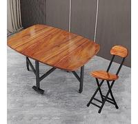 GODFSAHG Mesas Plegables de Cocina, Juego de Comedor Plegable Butterfly, 4 mesas de Comedor Plegables Que ahorran Espacio con 4 sillas y Ruedas universales de 360°, Mesa abatible móvil (una