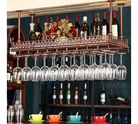 GODFSAHG Soporte para Vino Soporte para Copas de Vino Colgante Boca Abajo, Soporte para Copas de Metal Soporte para Botellas de champán en el Techo Estante Flotante para vinos para Bares, c