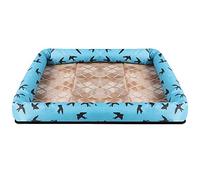GODGETS Cama para Perros y Gato, Bruto Estera Antiadherente, fácil de Limpiar,Blue,60 * 50 * 7CM(Pet<10KG)