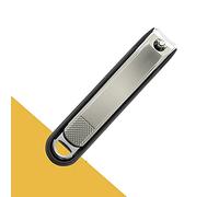 GODLON Cortauñas cortaúñas para uñas gruesas, hecho de acero inoxidable de alta calidad, no tiene miedo a las uñas gruesas, diseño único a prueba de salpicaduras (negro)