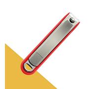 GODLON Cortauñas cortaúñas para uñas gruesas, hecho de acero inoxidable de alta calidad, sin miedo a las uñas gruesas, diseño único a prueba de salpicaduras (rojo)