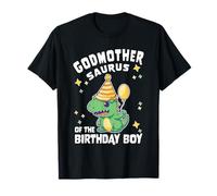 Godmother Cute Dinosaur Family Matching Birthday Boy Party Camiseta