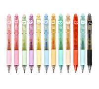 Godneei 12 Bolígrafos Gel Borrables Tinta Purpurina, Bolis Diseño Animales | Bolígrafos de Colores, Punta 0,5mm, Mecanismo Clic Lateral, Material Escolar para Niños, Estudiantes, Escuela y Oficina