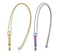 Godneei 2 Breathing Necklace, Collar para Dejar de Fumar, Dejar de Fumar Productos Naturales, Collar de Respiración Antiestrés para Adultos, Ayuda para Dejar de Fumar Discreta (Colorido, Dorado)