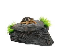 Godneei Decoración para acuario cueva de resina - Accesorios temáticos para tortuga y camarones, adornos ocultos