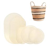 Godneei Juego De 5 Base Madera Redonda, Base Tejida A Mano Base De Madera para Cestas De Ganchillo, Base De Cesto Tejida Bricolaje, Base De Ganchillo para Cestas para Proyectos De Manualidades