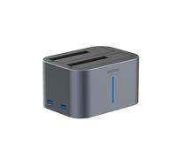 GODO Estación de Acoplamiento USB 3.0 y Tipo C para Discos Duros/SSD de 2,5/3,5 Pulgadas, Indicador LED, Transferencia Rápida de Datos, Enchufe