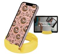 GoDonut - Soporte para teléfono para Escritorio - Soporte para teléfono móvil Compatible con teléfonos móviles, tabletas, Dispositivos electrónicos de Lectura - Multiángulo - Amarillo Original