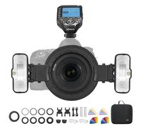 Godox 2 flash macro compacto MF12 con disparador XproII para cámaras Sony, MF12-K2 2.4G 12W TTL Mini Flash Kit de 2 luces con batería integrada de 3.7 V/6.29 W, transmisor de disparador XproII-S,
