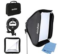 Godox 24 x 24 Pulgadas, 60 x 60 cm, Caja de luz Universal Plegable con Soporte Speedlite Estilo S para Flash Bowens Elinchrom Accesorios de Montaje dirección Ajustable