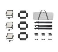 Godox 3 x Litemons + Accesorios - Kit LP400Bi-K3 negro