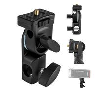 Godox AD-E2 Soporte de flash para AD100Pro AD200Pro AD200Pro II AD300Pro, soporte de luz con tornillo de 1/4"-20, receptor de 5/8", soporte para paraguas, soporte de soporte Speedlite ajustable