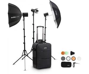 Godox AD-K1 - Kit de estudio portátil con tres flashes compactos