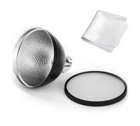 Godox ad-s2 reflector de luz estándar con suave difusor y Pergear de limpieza paño para Godox AD200 AD180 AD360 AD360II flashes