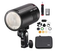 Godox AD100 Pro AD100Pro Flash de Cabeza Frontal Circular, 360 Flashes, Reciclaje Desde 0.01 a 1.5 Segundos, 2600mAh batería, Soporta TTL/M/Multifunciones, con el Kit de Accesorios AK-R1