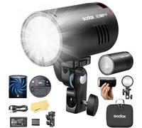 GODOX AD100 Pro II AD100Pro II 2.4G TTL1/8000 HSS 100W Flash Bolsillo | 60-100 Disparos Consecutivos Máxima Potencia,Tiempo Reciclaje 0,01-1,5s,con Canon,Sony,Nikon,Fuji,Olympus,Panasonic