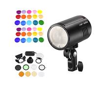 Godox AD100Pro Pocket Studio Retrato Flash Pantalla OLED 5800K 1/8000s Sync TTL/Multi/M Flash + V-11C Filtro de Color Kit15 2 + AK-R1 Accesorios