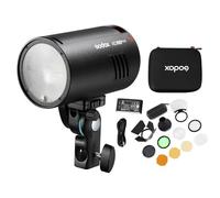 Godox AD100ProII - Flash de estudio TTL de 100 W + AK-R1 Set, flash de cámara HSS 1/8000 s, reciclaje de 0,01-1,5 s, zoom de 28 ~ 85 mm, flash de 490 potencia completa, batería integrada de 2850 mAh y