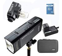 Godox AD200 2.4G TTL Pocket Flash 200Ws TTL HSS 1/8000s Flash Lightning con Flash Cabeza(GN52), Rayo Incandescente Cabeza(GN60),2900mAh Batería de Litio para Canon Sony Nikon Fujifilm Olympus Cámaras