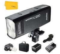 Godox AD200 200Ws 2.4G TTL Flash Strobe 1/8000 HSS Inalámbrico Monolight con 2900mAh Litio Batería y Bolsillo Flash Cabeza para Cubra 500 Completas Potencia Tiros y recicle en 0.01-2.1 Sec