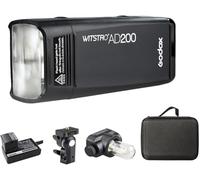 Godox AD200 Pocket Flash 2.4G TTL Speedlite Flash Strobe HSS Monolight con 2900mAh Batería de litio 200WS y cabeza de flash de bombilla descubierta para cubrir 500 destellos