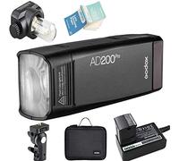 Godox AD200 Pro AD200Pro 2.4G 200W TTL Bolsillo Flash | HSS 1/8000s,14.4V/2900mAh Litio Batería Compatible con Nikon Sony Fujifilm Olympus Panasonic Pentax Canon EOS Cámaras